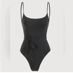Elegant Black One-Piece Swimsuit